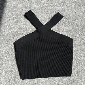 Aritzia Babaton Sculpt Knit Criss Cross Cropped Tank